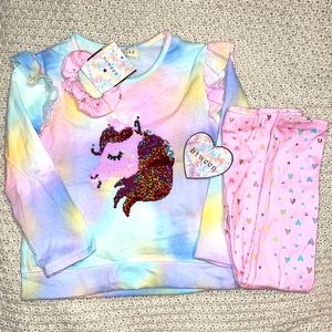Girl’s unicorn and hearts set